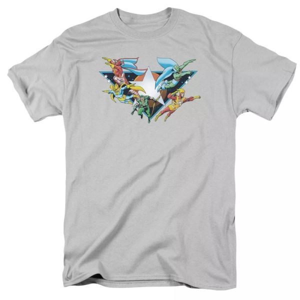

Justice League - Star Power T-Shirt DC Comics Sizes S-3X NEW, White;black