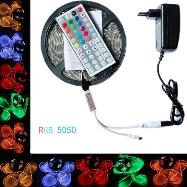 

led strip light 2835 10m 5m leds tape diode ribbon flexible controller dc 12v adapter set strips