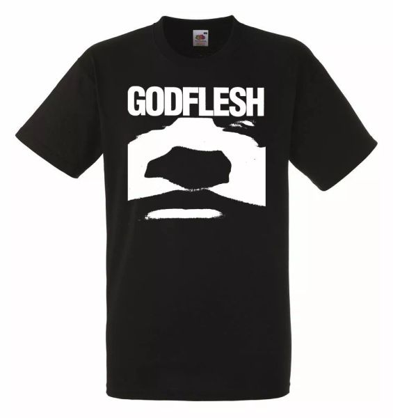 

godflesh black mens t-shirt men rock band tee shirt, White;black