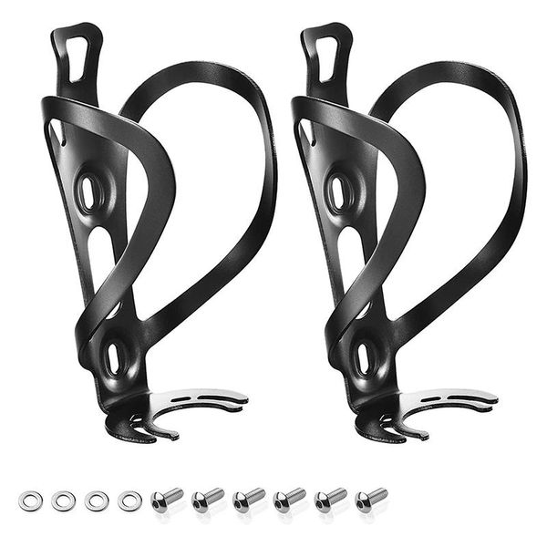 

bike water bottle holder bicycle - 2 pack aluminum alloy lightweight adjustable cup cage for mountain & outdoor bottles cages