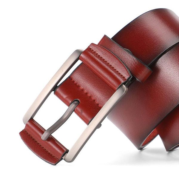 

belts fashion men's belt alloy buckle for leather bag leisure time versatile business affairs black, Black;brown