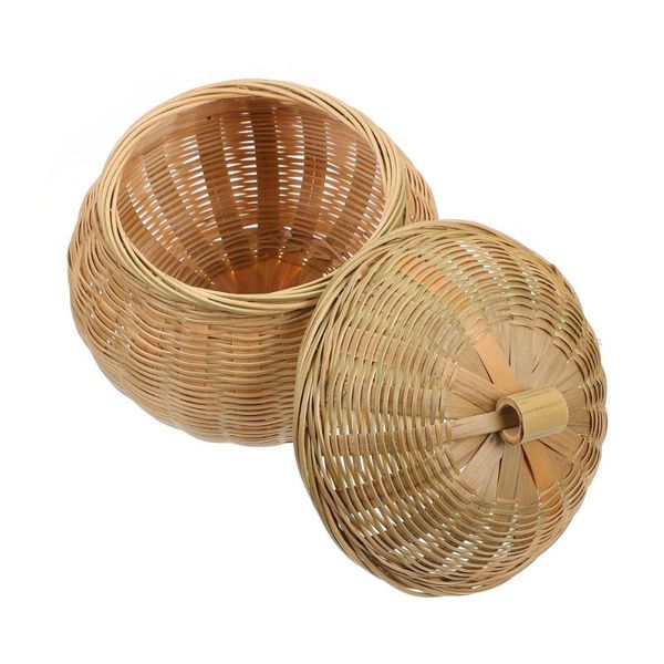 

storage baskets home tea holder basket sundries food container kitchen bamboo woven egg