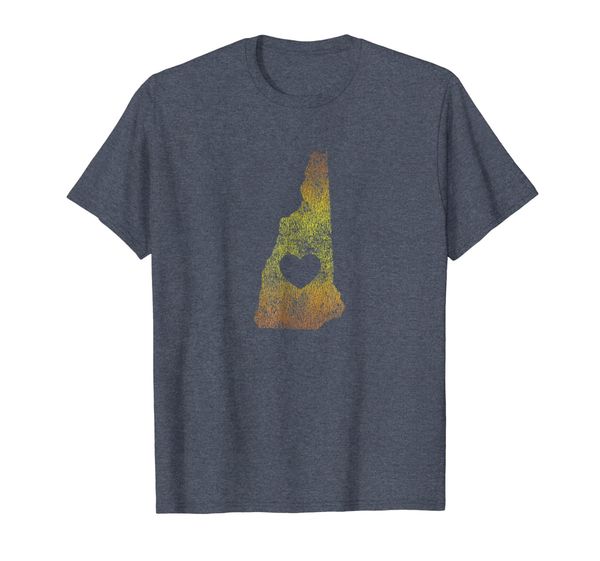 

the official new hampshire "love heart" t-shirt (gradient), White;black