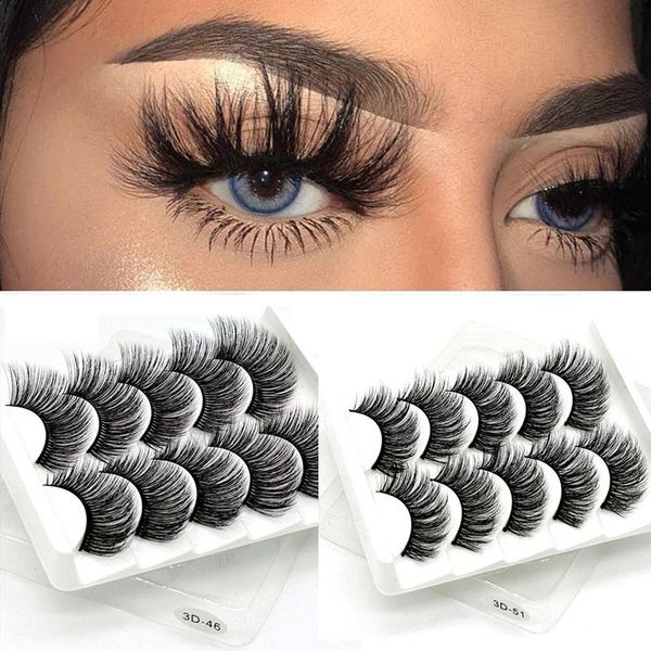 

pairs false eyelashes wispies fluffy eye lash extension 3d multilayers beauty faux mink full volume cosmetic