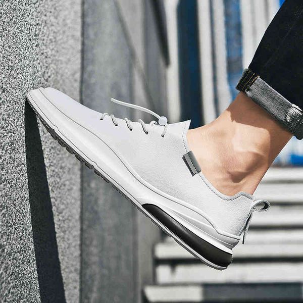 

dress shoes leather men casual shoes outdoor comfortable men's breathable non-slip driving outdoor black white 38-44 bnqc