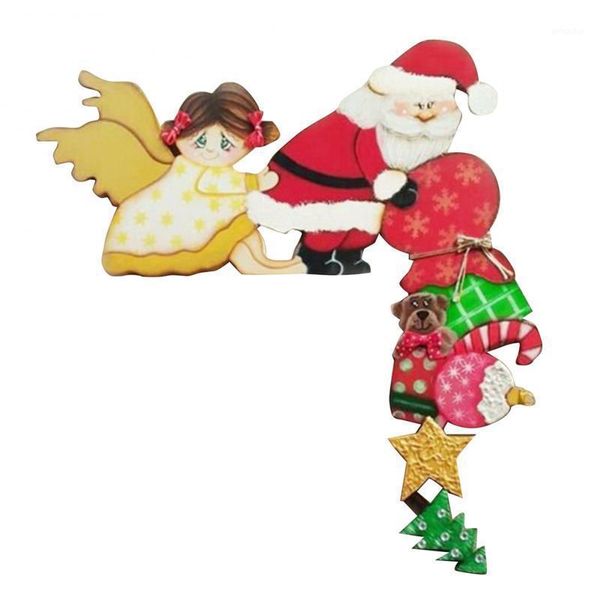 

christmas decorations door frame decoration santa reindeer angel window xmas decor