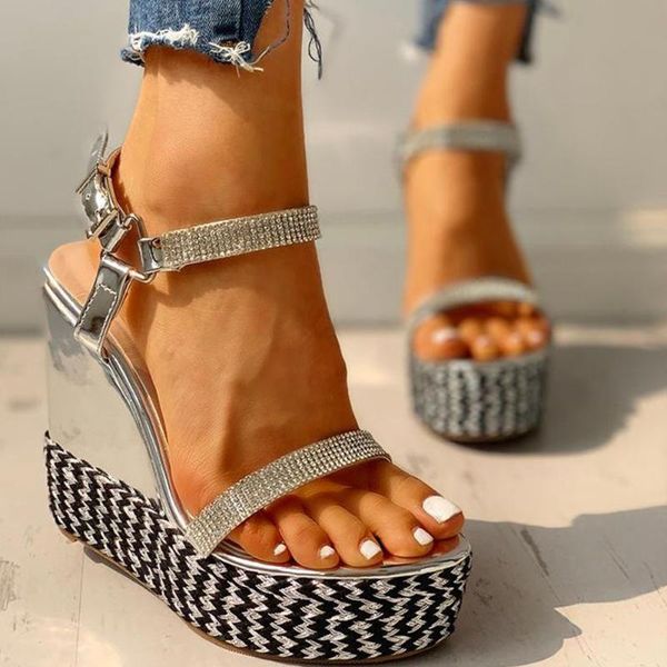 

size 42 extreme high heels casual comfortable platform summer sandals women wedges shoes female, Black