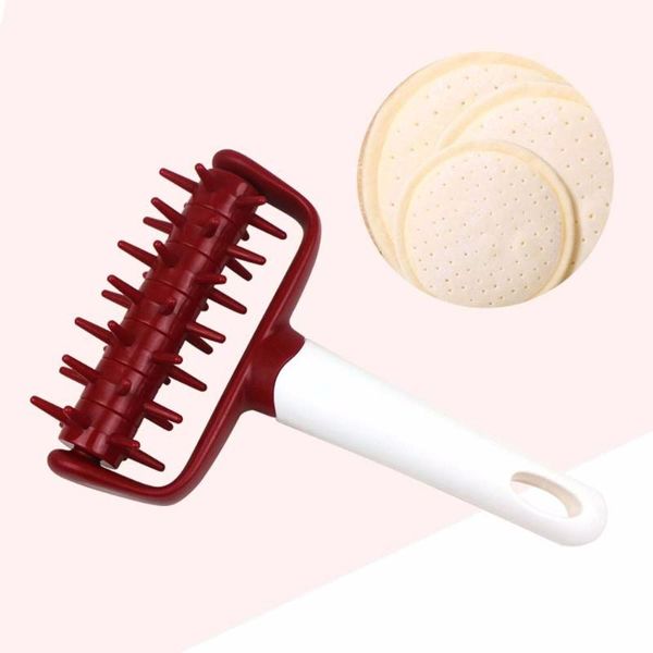 

baking & pastry tools 2 pieces pizza dough roller and docker set, pie rolling pins time-saver accessories