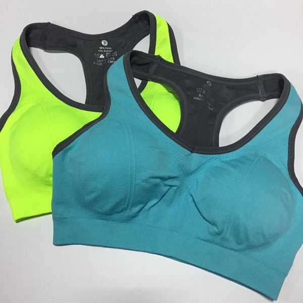 

yoga outfit women sports bra push up fitness no rims underwear shockproof for breathable running vest gym wear