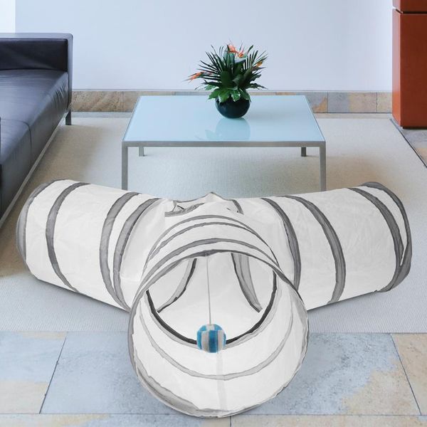 

cat toys tunnel tube 3 holes kitten ferrets foldable channel funny interactive games peek hole puppy kitty toy