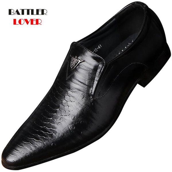 

dress shoes italian fashion elegant oxford for mens large sizes formal wedding loafers male slip on masculino footwear, Black