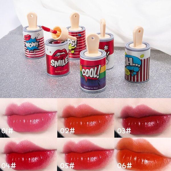 

cute paint bucket velvet matte lip gloss red oil moisturize liquid lipstick lipgloss beauty make up lipstick1