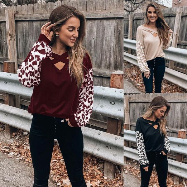 

brand gothic modis women leopard long sleeve spring summer blouse bandage elegant office ladies causal loose streetwear women's blouses, White