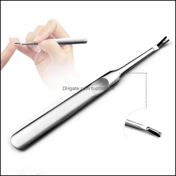 

pushers salon health & beauty stainless steel cuticle pusher trimmer remover pedicure manicure nail art tools drop delivery 202