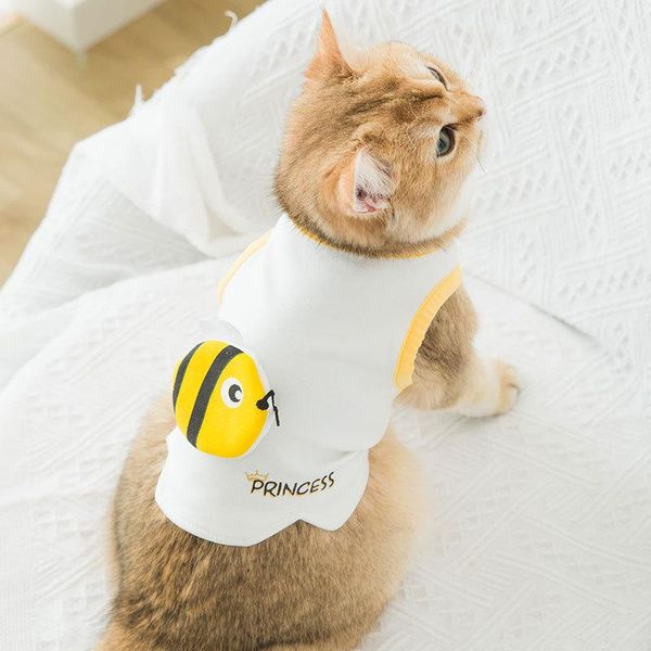 

cat dog vest pet clothing thin breathable cartoon animal summer costumes