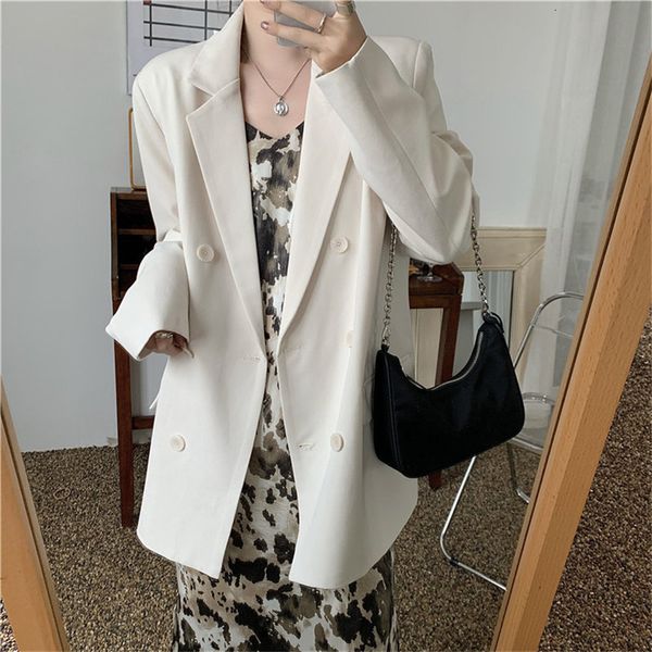 

women's suits & blazers hzirip loose stylish girls women casual vintage solid gentle all match chic streetwear 8rwu, White;black