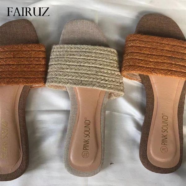 

sandals fashion women slippers female casual woven slides ladies flat shoes summer flip flops outdoor beatch 2021, Black