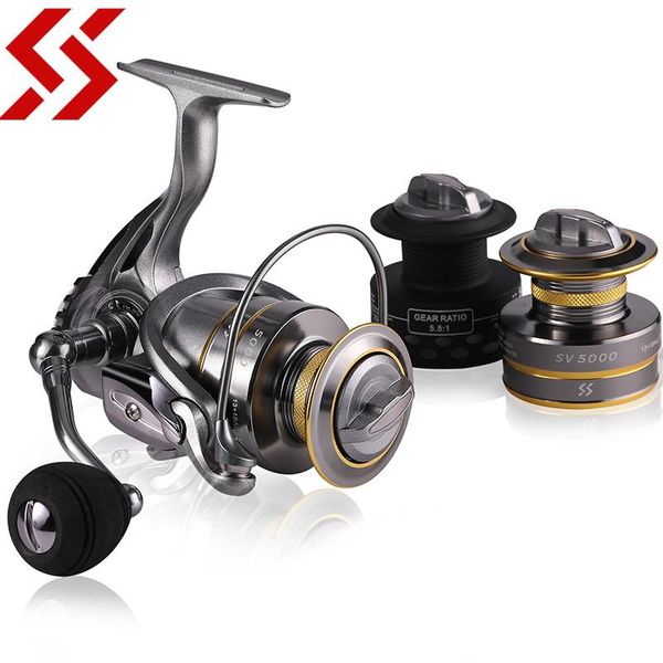 

sougayilang 13+1bb spinning reel with spool fishing 5.1:1 5.5:1 gear ratio carp baitcasting reels
