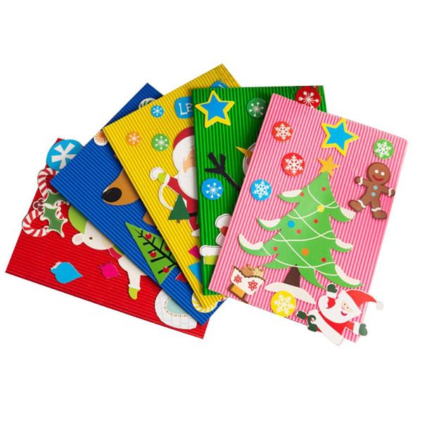 

greeting cards 5pcs xmas diy toys child tree material(mixed style)