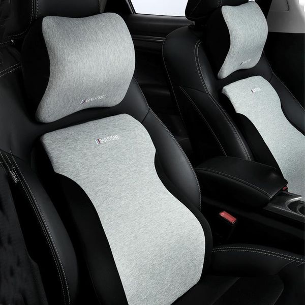 

Seat Cushions Four Season Car Headrest Pillow Set Memory Foam Lumbar Sleeping Head Cushio Auto Back Neck Support Waist