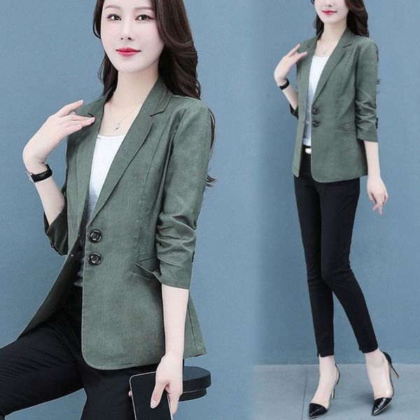 

women's suits & blazers female blazer feminino plus size 3xl formal jacket white blaser black cotton linen suit office ladies jacke e16, White;black