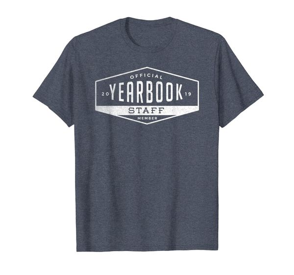 

official yearbook staff member 2019 vintage look shirt, White;black