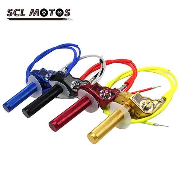 

handlebars scl motos 22mm 7/8'' motorcycle gas handle throttle grip settle twist knob with cable for motorcross dirt pit bikes