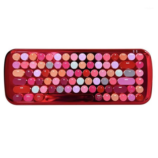 

mofii bluetooth mini lipstick mechanical keyboard white light girl cute tablet phone universal keyboard1