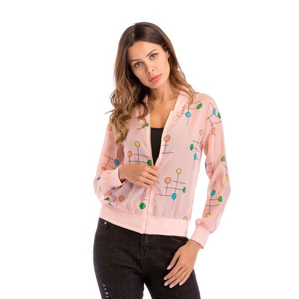 

women's jackets jacket coat autumn women chiffon short outerwear mesh zipper plus size cardigans for female causal overcoat, Black;brown