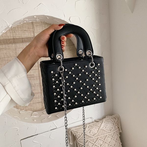 

fashion handbags pearl bag new handbag female temperament goddess diamond studded elephant one shoulder messenger hand bags casual women