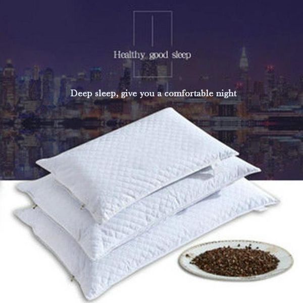 

pillow double layer buckwheat thick cotton pillowcase pure shell filling quilted healthy neck