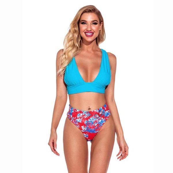 

women's swimwear women 2 piece swimsuit long underwear 2021 bikini set monokini print bathing suits summer beach wear swimming suit, White;black