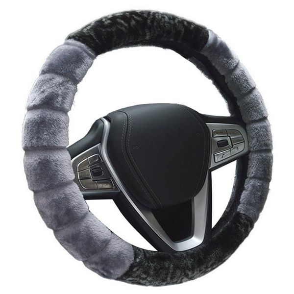 

steering wheel covers 38cm winter car cover warm super thick plush soft steering-wheel auto interior accessories