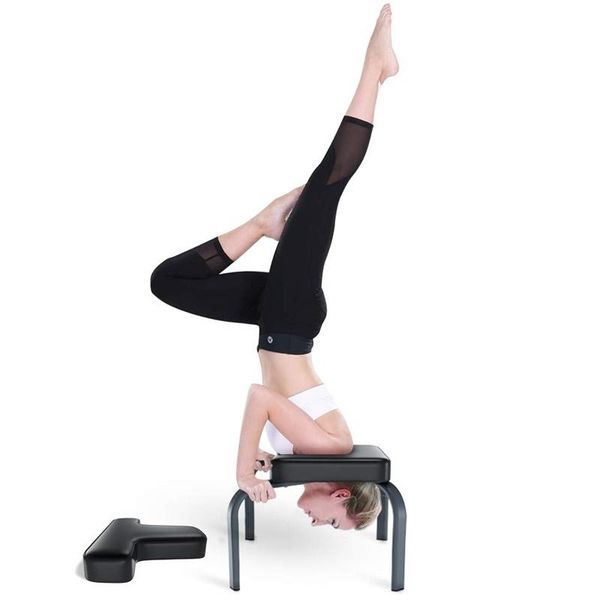 

accessories multi-functional yoga inverted stool thickened carbon alloy steel pipe bracket fitness equipment soft pu material training chair