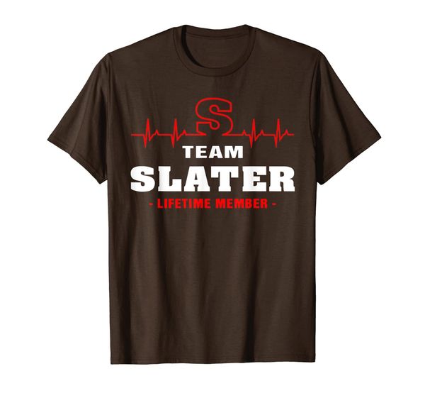 

team slater lifetime member shirt surname, last name gift t-shirt, White;black