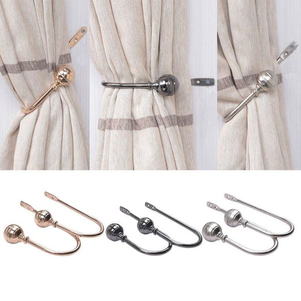 

other home decor 2 pcs u-shaped alloy round head holdback curtain accessories for simple fashionable wall tie band ornament