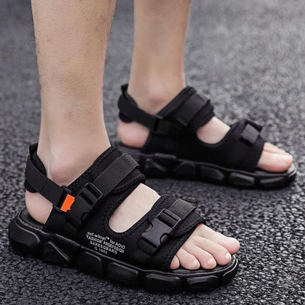 

sandals 2021 summer breathable men's of the personality beach non-slip wear, Black