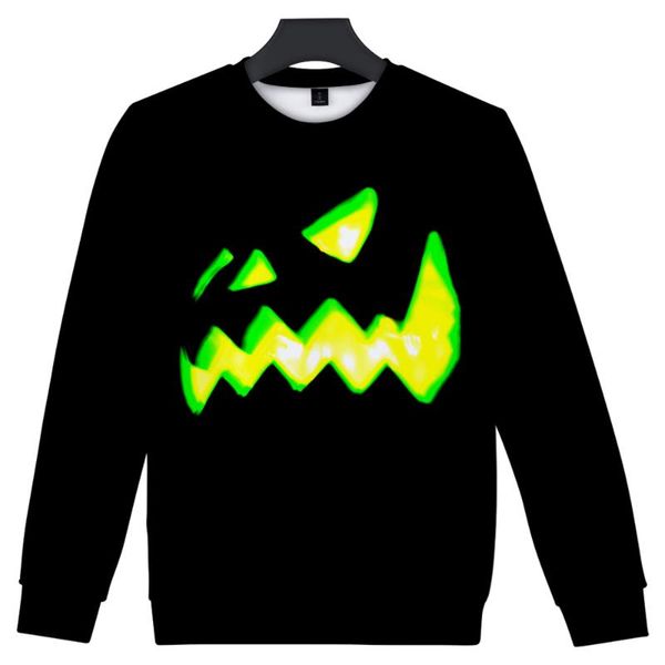 

men's hoodies & sweatshirts harajuku novelty halloween 3d printed o-neck boys/girls capless sweatshirt adult/child casual hatless, Black