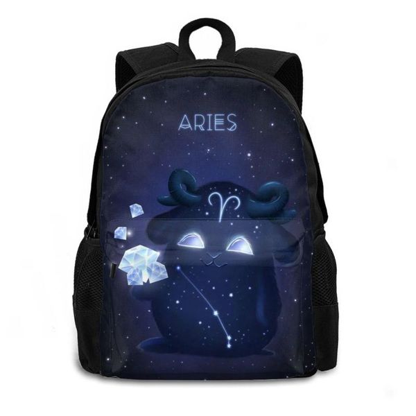 

aries zodiac monster fashion large-capacity outdoor travel leisure backpack,student computer storage bag backpack