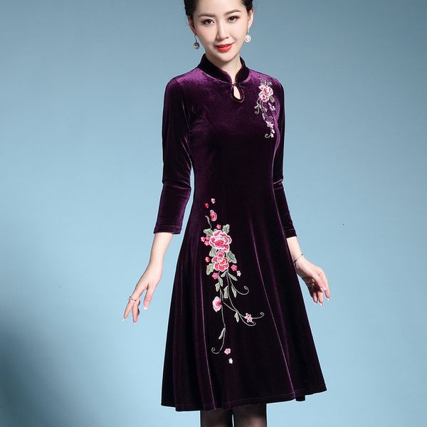 

dress vintage blossom women elegant goal ed in long plus size autumn, Black;gray