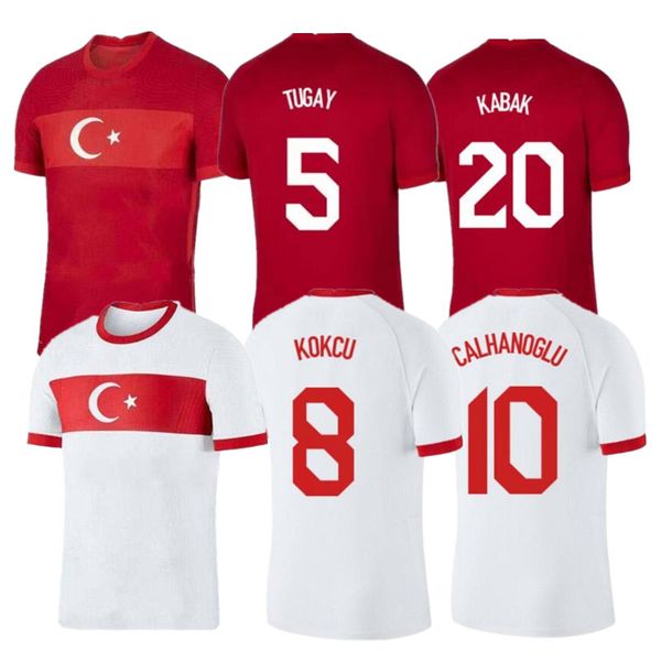 

2021 turkey soccer jerseys arda inan tosun tufan erkin malli calhanoglu oztekin custom home red away white football shirt, Black;yellow