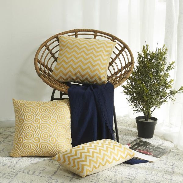 

cushion/decorative pillow yellow cushion cover nordic for sofa living room 45*45 decorative pillows home decor pillowcase