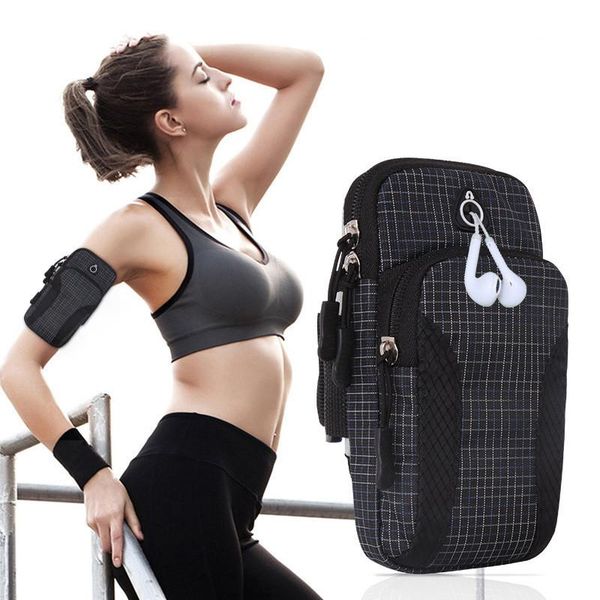 

6.5inch phone arm bag universal double layer waterproof breathable adjustable mobile for sport fitness running outdoor bags