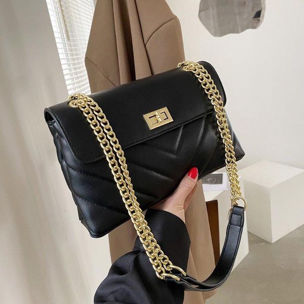 

evening bags large leather tote designer chains shoulder handbags female messenger crossbody bag for women sac fashion 2021