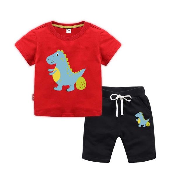 

clothing sets zwf867 cotton summer baby boys clothes kids short sleeve tee t-shirt shorts pants outfit children suit, White