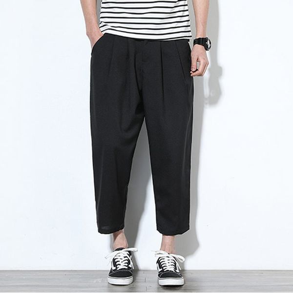 

Men's Pants Men Wide Leg Harem High Street Fashion Hip Hop Loose Casual Trousers Male Jogger Sweatpants Vintage 8AMN, Black