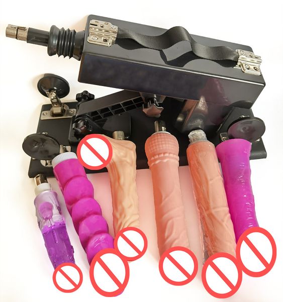 AKKAJJ Automatische Sex-Maschinenpistole mit vielen Dildo-Zubehörteilen, Sexuell für Frauen und Männer, Masturbationsmöbel