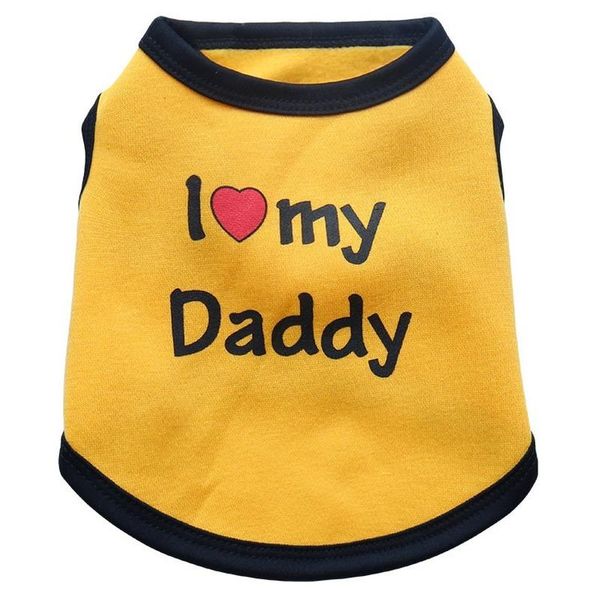 

dog apparel love daddy clothes vest simple dogs clothing for pet letter costume autumn winter warm boy girl trendy fashion ropa perro