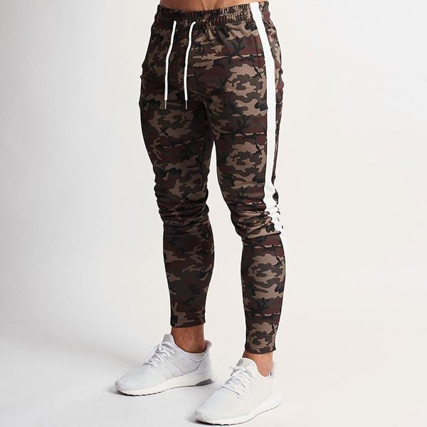 

fashion camouflage men's pants logo custom fitness exercise running pencil jogger training pantalones streetwear 2021, Black