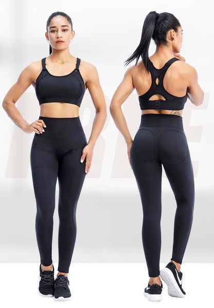 

yoga outfit female fashion sets high waist slim fitness energy leggings set running activewear gym clothing women tracksuit suits